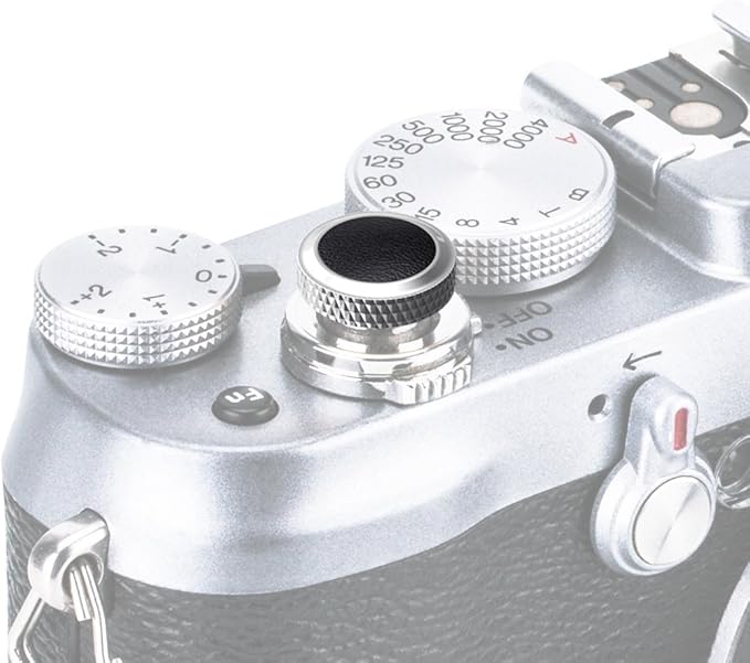 JJC Camera Soft Release Button, Shutter Button for Fuji Fujifilm X-T5 X-T4 X-T50 X-T30 III II X-PRO3 X100VI X100V X-E5 X-E4 X Half GFX100RF Sony RX1R II RX10 IV III Leica Q3 Nikon Df Zf F3
