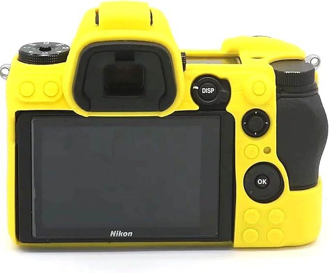 Professional Secure Silicone Camera Case Cover Housing Body Skin for Nikon Z6 Z7 Full Frame Mirrorless Camera (Yellow)