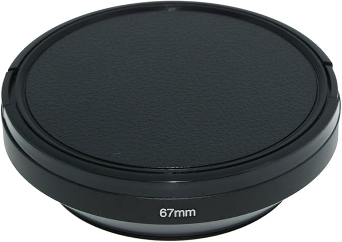SIOTI 67mm Lens Hood, Oxidation Matte Anti Reflective Treatment, Aluminum Alloy, with 1 * 77mm Lens Cap, Compatible with Sony/Canon/Nikon/Fuji etc >16mm Camera Lens