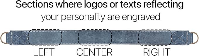 MegaGear Personalized Genuine Leather Camera Strap Custom Engraved DSLR & SLR Shoulder/Neck Strap