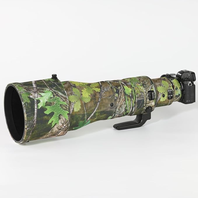 CHASING BIRDS Lens Camouflage Waterproof Coat for Nikon Z 600mm f/4 TC VR S Rainproof Lens Protective Cover Version IV (Jungle Camouflage, with Z 2X)