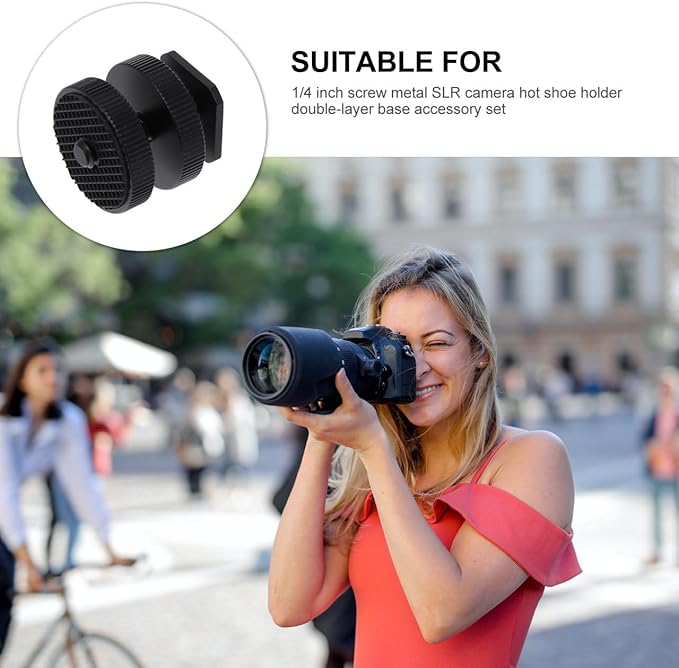ARTIBETTER Tripod Accessories Mount with 1/4 Inch Screw Hot Shoe Adapter for Camera Flash Led Light Microphone DSLR Photography Equipment