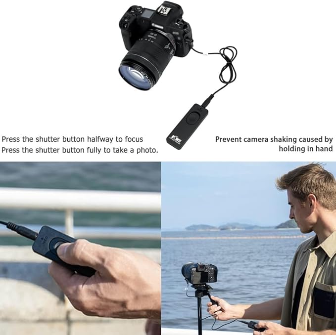 Kiwifotos Remote Control Shutter Release Cord for Panasonic Lumix S9 G100D Cameras, Cable Length 6.56ft, Remote Switch for Long Exposure, No Battery Required