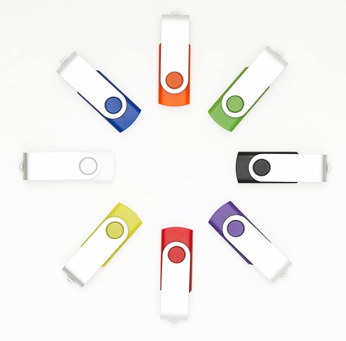 5 Pack 4GB USB Flash Drives in 5 Random Colors USB 2.0 Wholesale Lot Bulk Memory Sticks (5 Pack, 4GB)