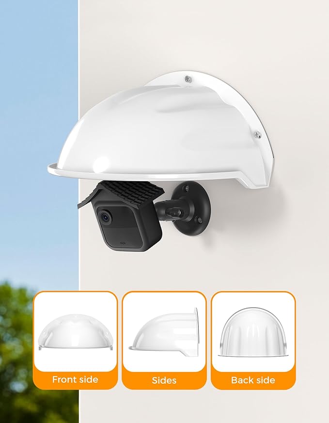 Augstci Universal CCTV Security Camera Sun Rain Shade Camera Cover Shield Safety Camera Protective Roof for CCTV Surveillance Outdoor Camera Hikvision/Nest/Ring/Arlo/Dome/Bullet,3pack