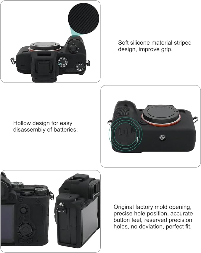 PULUZ Digital Camera Case for Sony A7III/A7S3/A7RIII/A7SIII Soft Silicone Rubber Protective The Camera Body Case Skin Camera Protector Cover (Red)
