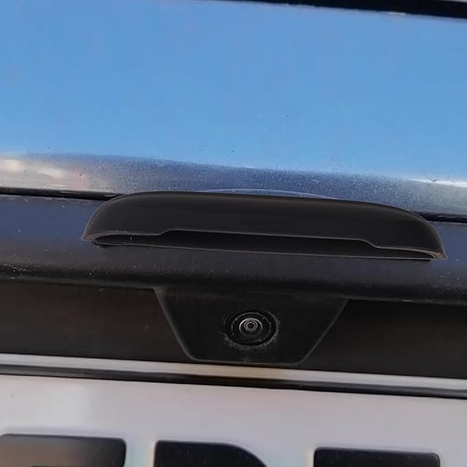 Backup Rear Camera Protective Cover, Silicone Backup Camera Rain Shield Car Rear View Modification Rain Cover Sticker for All Vehicle Automotive Exterior Accessories (Black)