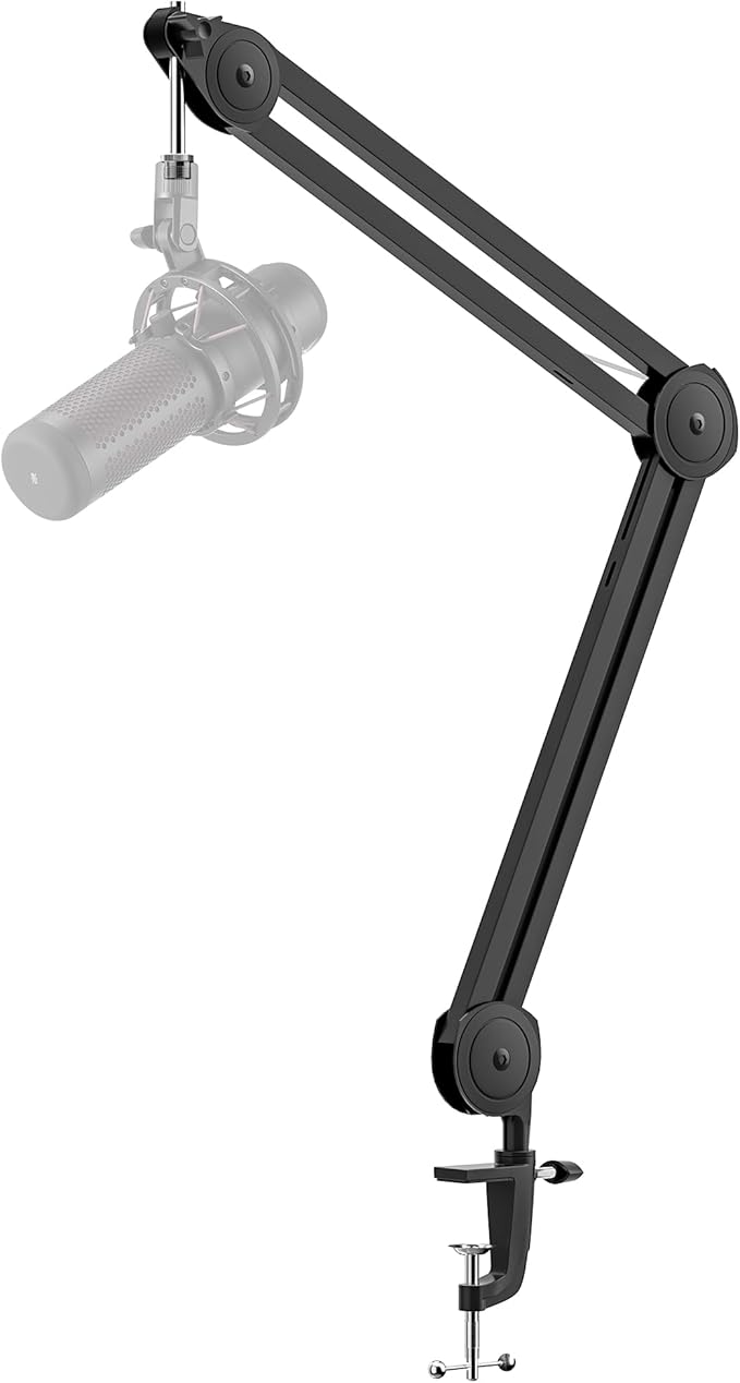 InnoGear Boom Arm Microphone Stand, Max Load 4.4 Lbs Desk Mic Arm Stand for Blue Yeti HyperX QuadCast S SoloCast Shure SM7B AT2020 Fifine AM8 Razer Seiren Mini