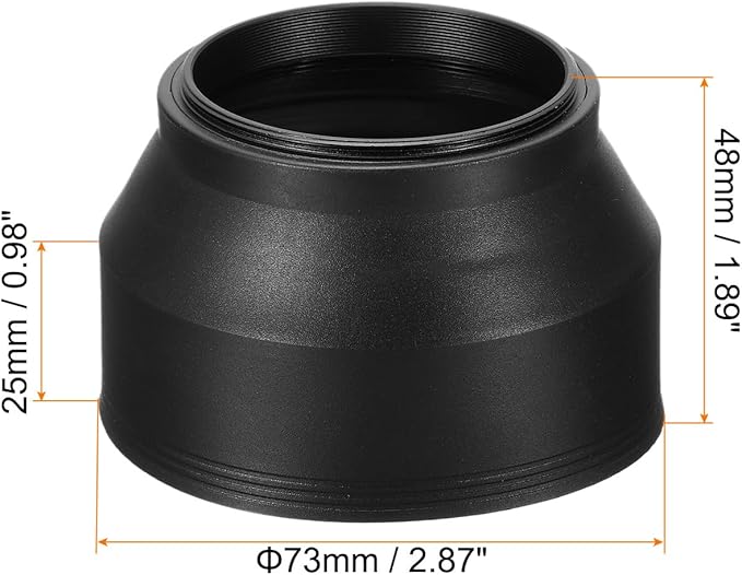 PATIKIL 52mm Camera Lens Hood, Rubber Collapsible Lens Protector Anti-Reflection Blocks Excess Sunlight Enhance Camera Photography for Nikon, for Fujifilm, for Pentax, for Leica