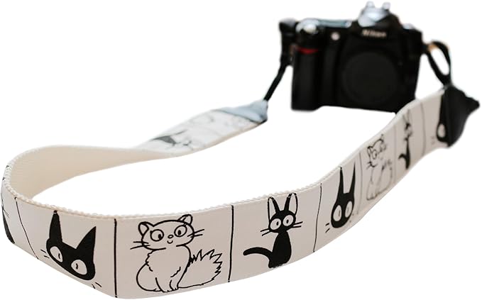 UNIKSTRAP Original Design Adjustable Camera Strap Comic Cat, 2 Inch (5cm) Width, Fit for Canon Nikon Sony Interchangeable Lens Digital Camera/DSLR