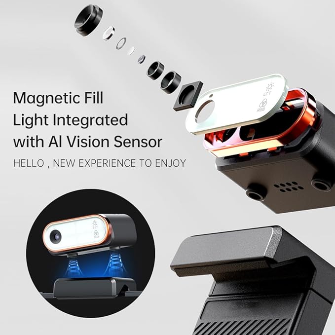 hohem AI Tracking Sensor Magnetic Fill Light with AI Vision Sensor AI Tracker Compatible with hohem iSteady M6/ MT2 Smartphone Gimbal Stabilizer