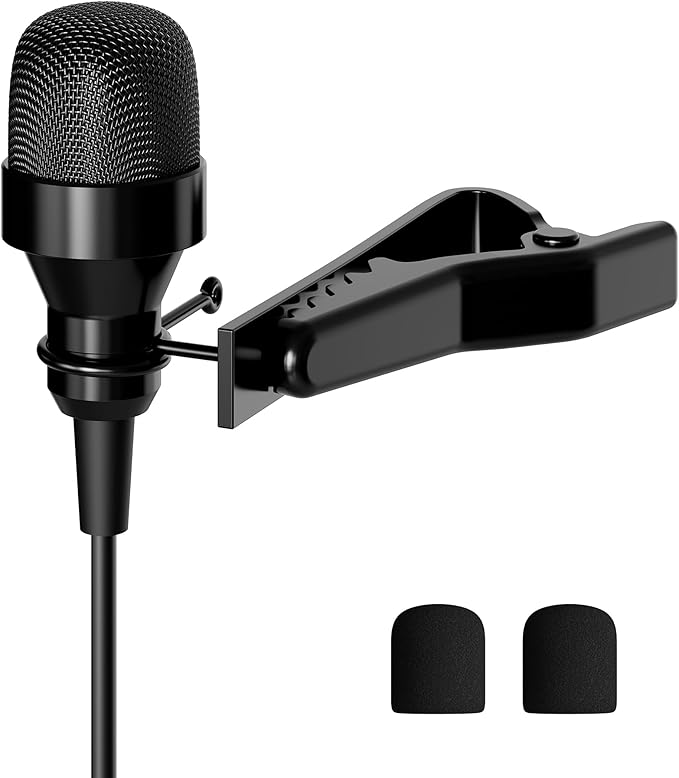 J K Pro Lavalier Lapel Microphone MIC-J 017 Unidirectional Condenser Microphone Compatible with Shure Wireless Transmitter Mini XLR Ta4f Plug