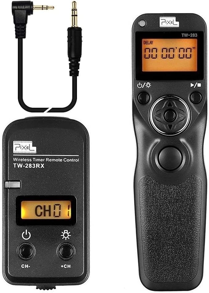 Pixel TW-283 E3 Wireless Shutter Timer Remote Control Compatible with Canon R6, RP, 850D, 90D, 80D, 750D, 2000D for Fujifilm XT3, XT4, XT30, GFX100, GFX50SII for Olympus OM-1, E-M1X, E-M1 2, E‑M1 3