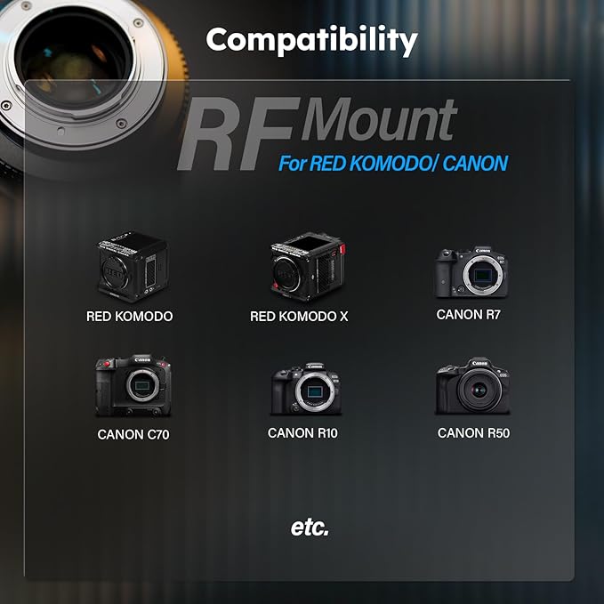 SIRUI 50mm T2.9 1.6X Full-Frame Anamorphic Lens Cinema Lens (RF Mount)