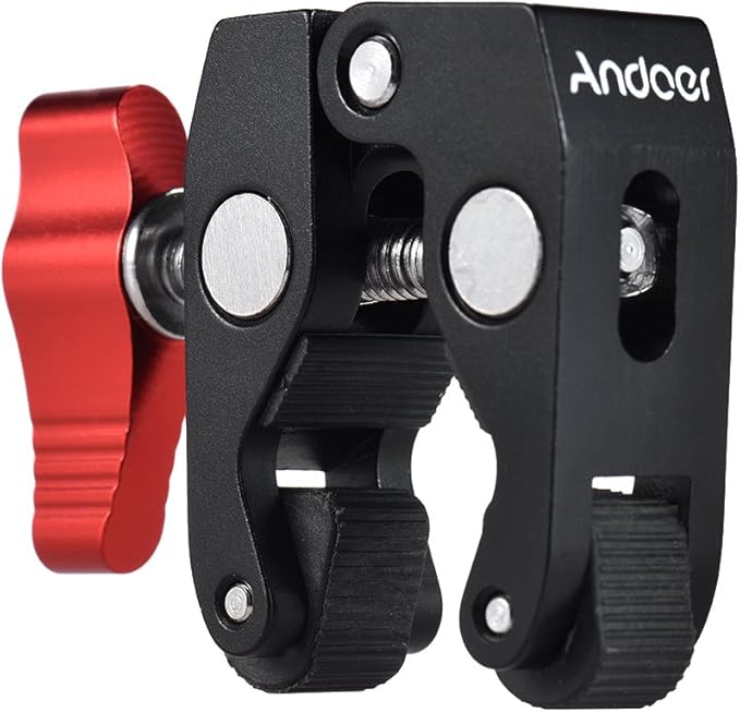 Andoer 2-Pack Crab Pliers Clip Super Clamp 1/4 & 3/8 Threaded for DSLR Rig LCD Monitor Studio Light Camera Magic Arm Photo Studio Accessory