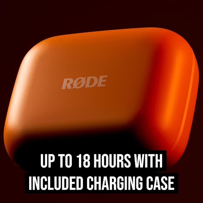 RØDE Wireless Micro - Compact Wireless Microphone, Two Mics with Charge Case for Smartphone Content Creation - USB-C, Orange