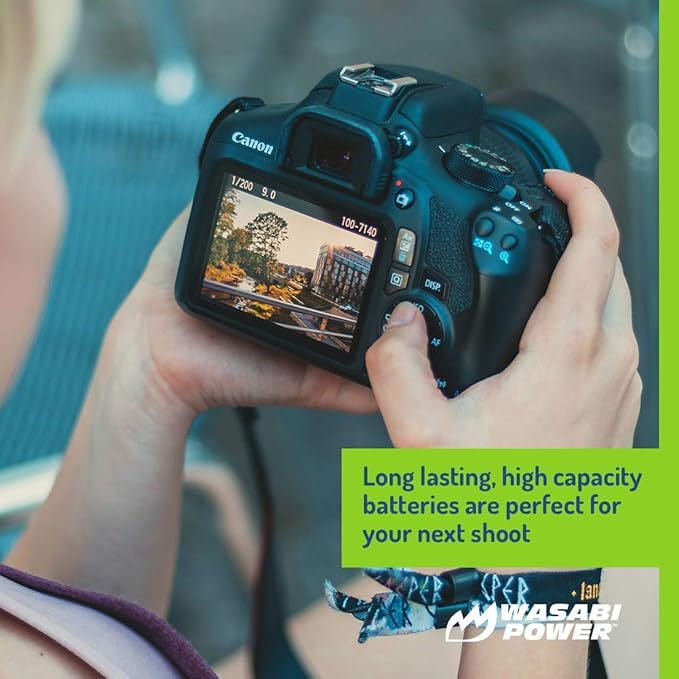 Wasabi Power LP-E17 Battery (2-Pack) and Dual USB Charger for Canon LP-E17 and Canon EOS R10, EOS RP, EOS M6 Mark II, M6, M5, M3, EOS Rebel T8i, T7i, T6i, T6s, EOS Rebel SL3, SL2, EOS 77D