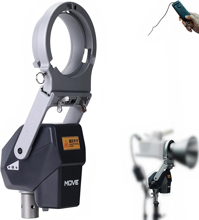 FALCAM Video Light Bracket for Bowens Mount, Automatic Studio Light Holder with Remote Control Compatible with Aputure Godox Nanlite GVM, Intelligent Move LightGo Led Photography Light Brackets