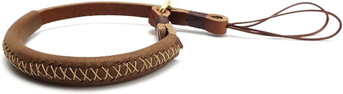 Leather Camera Wrist Strap - Handmade Top-Grain Hand Strap for Ricoh GR III/IIIx, Fuji X100VI/V, Sony RX100 VII - Thin Vintage Film Camera Cuff for Street Photography