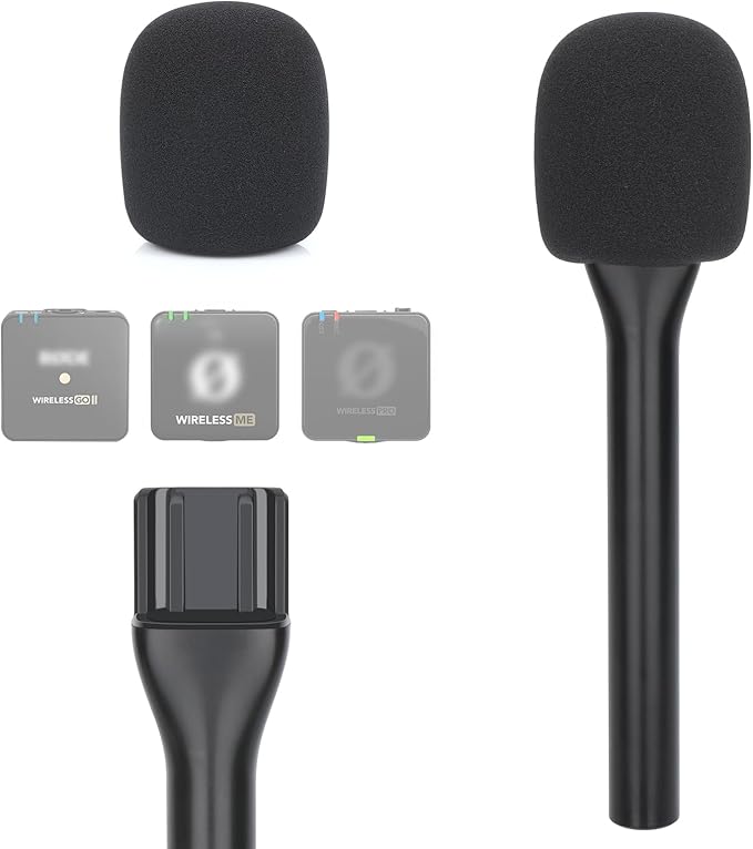 Youshares Interview Microphone Handheld Adaptor for Rode Wireless Go II/Pro/ME, Compatible with Rode Wireless Microphone