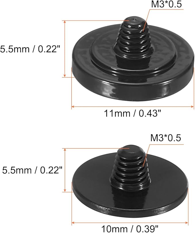 PATIKIL Camera Shutter Button, 4 Pack Soft Shutter Release Button Pure Copper Camera Button Suitable for Nikon for Fujifilm for Leica DSLR/SLR Camera, Black