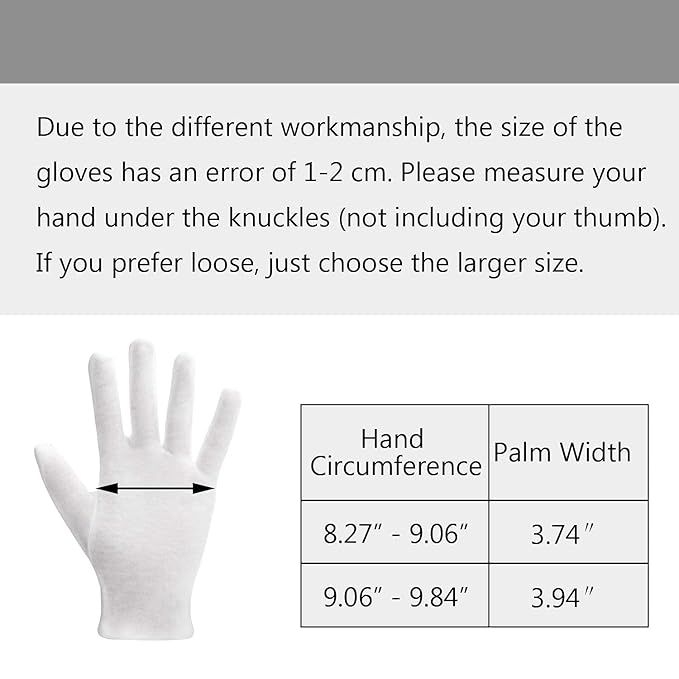 ENPOINT White Gloves Women, 10 Pairs Photo Handling Gloves, Reusable Soft Work Gloves Liners Protective Gloves for Handling Art Film Archival, Coin Jewelry Silver Inspection
