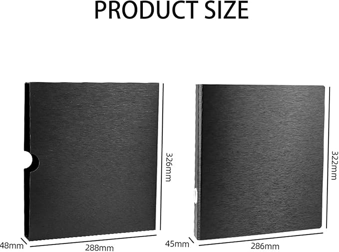 Black Acid Free Film Protector Storage Box Set, 3 Ring Film Negative Binder, 30 Pcs 135 35mm Negative Page Preservers