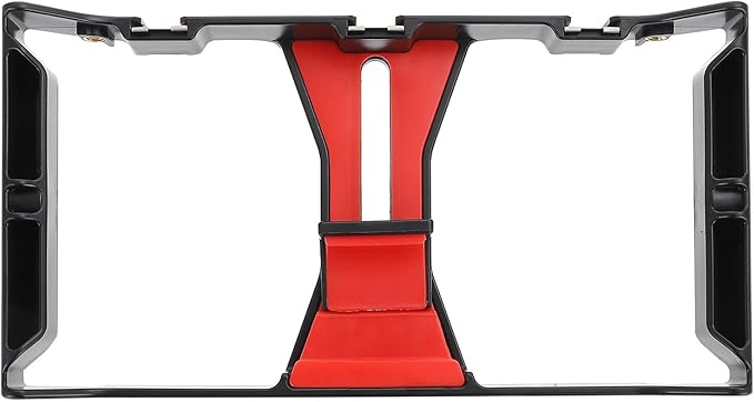 Zerodeko Smartphone Video Rig with Stabilizer Grip and Handheld Phone Cage for Mobile Filming, Compatible with LED Lights and Microphones, Lightweight Aluminum Frame for Content Creators