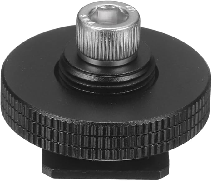 Hot Shoe Adapter, 1/4 Inch Female Hot Shoe Mount Adapter Tripod Plate Converter with 1/4" Screw for Flash Video Lights Monitors DSLR Camera Rig Gimbal