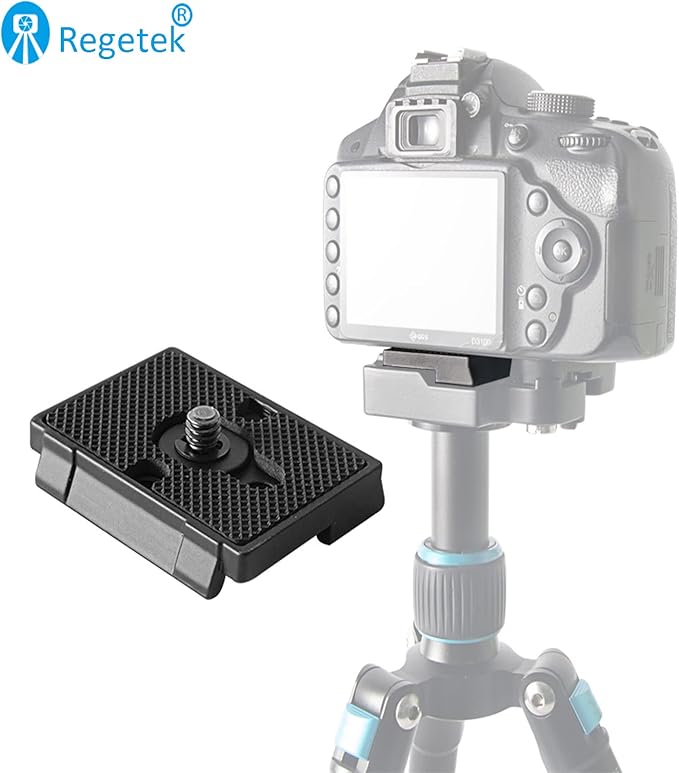 2 Pack Quick Release Plate with 1/4"-20 Screw for Bogen 3157N Manfrotto 200PL-14 RC2 Camera Tripod(BHQ2 128RC/128RCNAT、141RC/141RCNAT、222/234RC、323、390/390B/390RC、352RC/308RC、460MG、486RC2