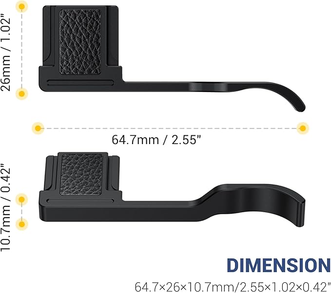 Metal Thumbs Up Grip for Ricoh GR IV GRIV GR4 GR IV HDF Monochrome, Hot Shoe Cover Cap Protector for GR IV GRIV GR4 GR IV HDF Monochrome, Better Balance and Comfortable Secure Grip