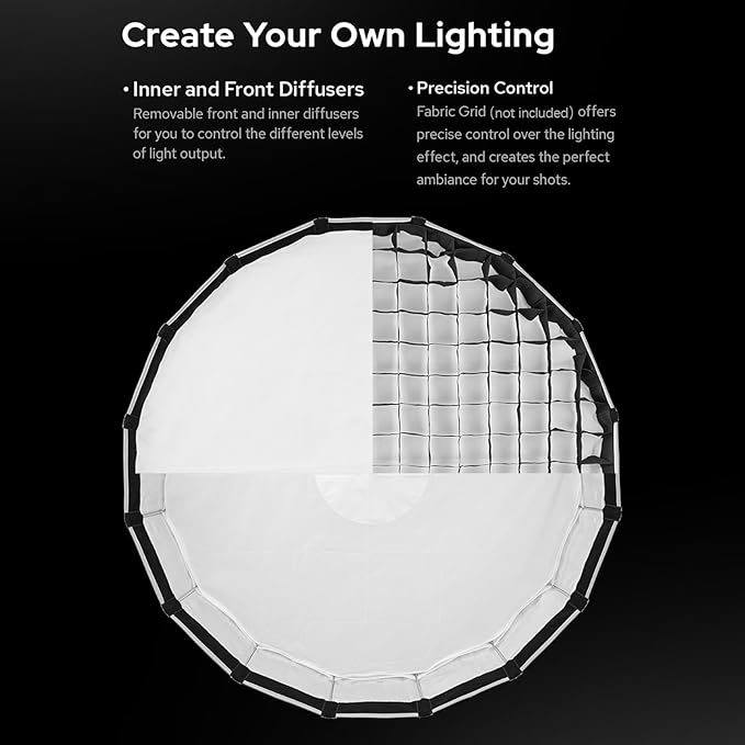 Godox S65T 65cm/25.6in Quick Release Umbrella Softbox Professional Foldable Softbox with Standard Bowen Mount & Diffusers for Photography Studio