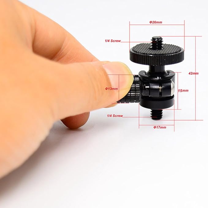 Koolehaoda Mini Ballhead Camera Tripod Ball Head Mount with 1/4" to1/4 Screw Connector