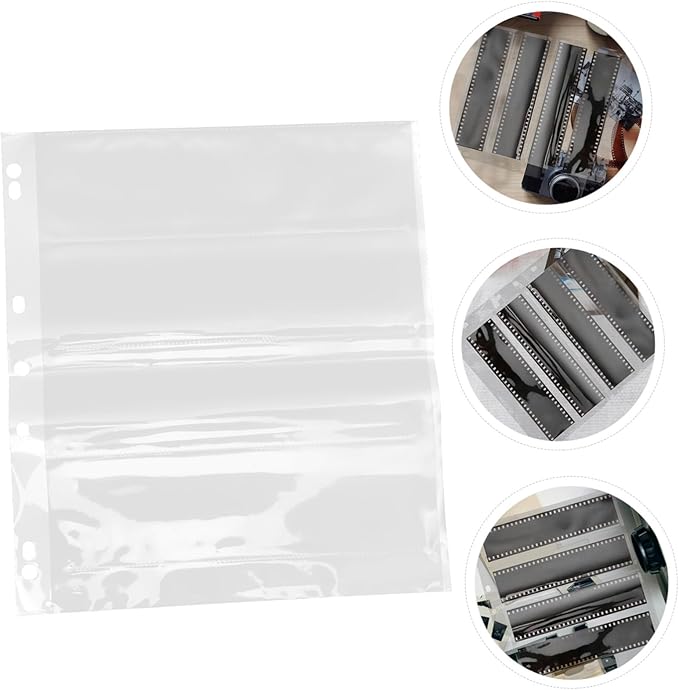 10pcs Film Negative Sleeves Dustproof Archival Photo Storage Bags for Binders Organize Protect Your Film Negatives Safely