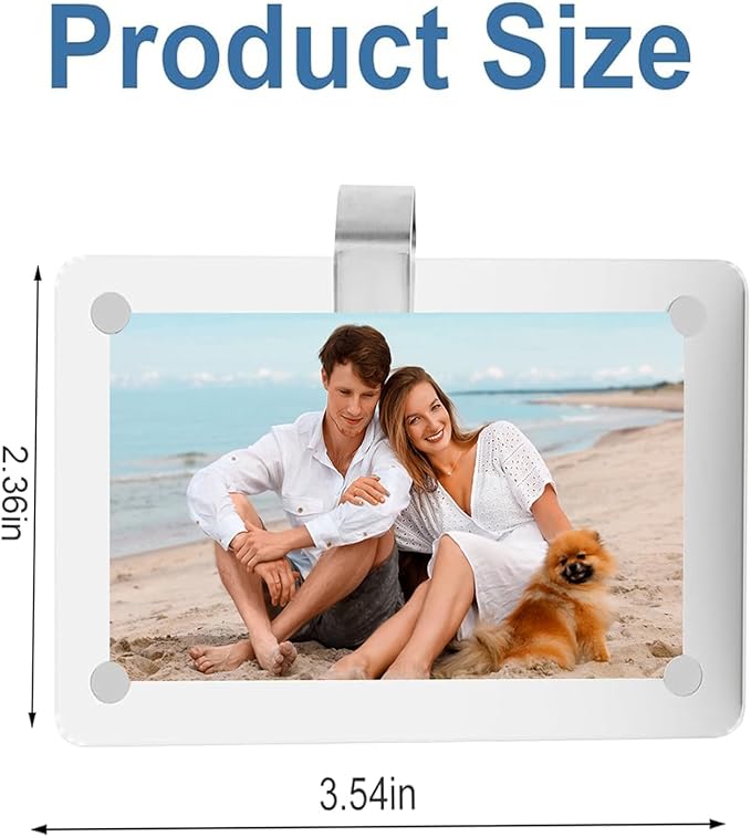 4 Pack Car Sun Visor Photo Holder, Acrylic Magnetic Personalized Photo Holder car Picture Frame, Photo Car Visor Clip, Personalized Car Accessories That Can Be Used to Add Personal Photos (size A)