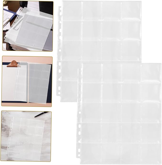 Gadpiparty 30pcs Negative Film Holder Pages Acid Storage Sleeves for Organizing Film Negatives Removable Binder Design for Easy Access Slots