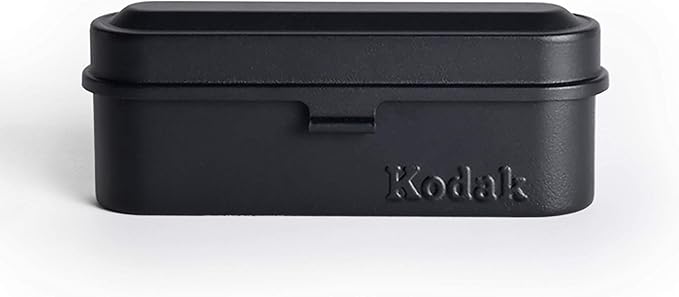 Kodak Steel 35mm FIlm Roll Case, Holds 5 Rolls (All Black)