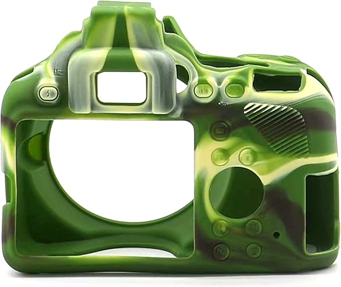 Professional Secure Silicone Camera Cases Bag Housing Rubber Body Skin for Nikon D3500 Digital SLR Camera (Green)