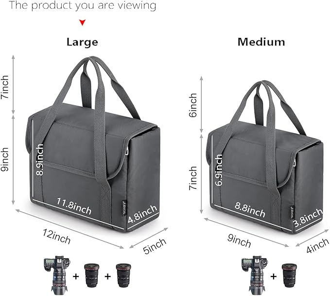 S-ZONE Waterproof Shockproof Foldable Camera Insert Bag Lens Cases Canon Nikon