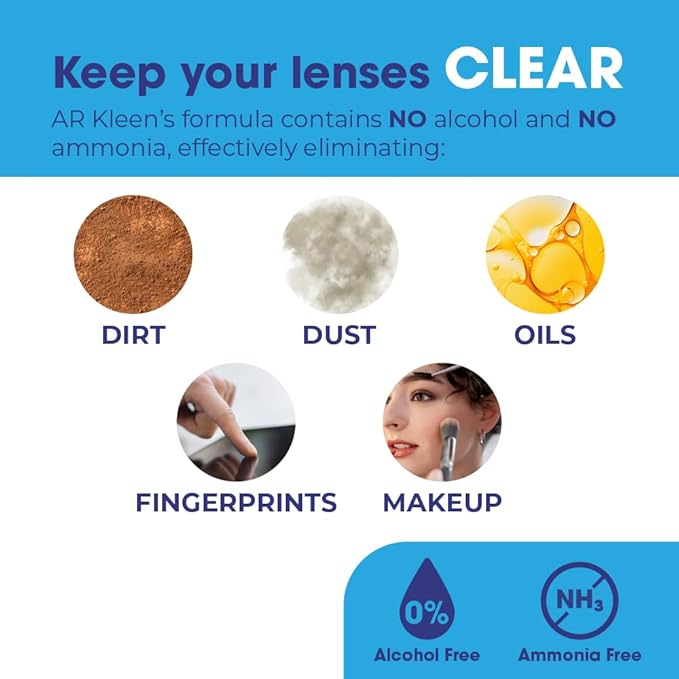 AR Kleen® 4oz Spray Pump | Multi-Purpose Lens Cleaner | No Streaks | Ammonia and Alcohol Free