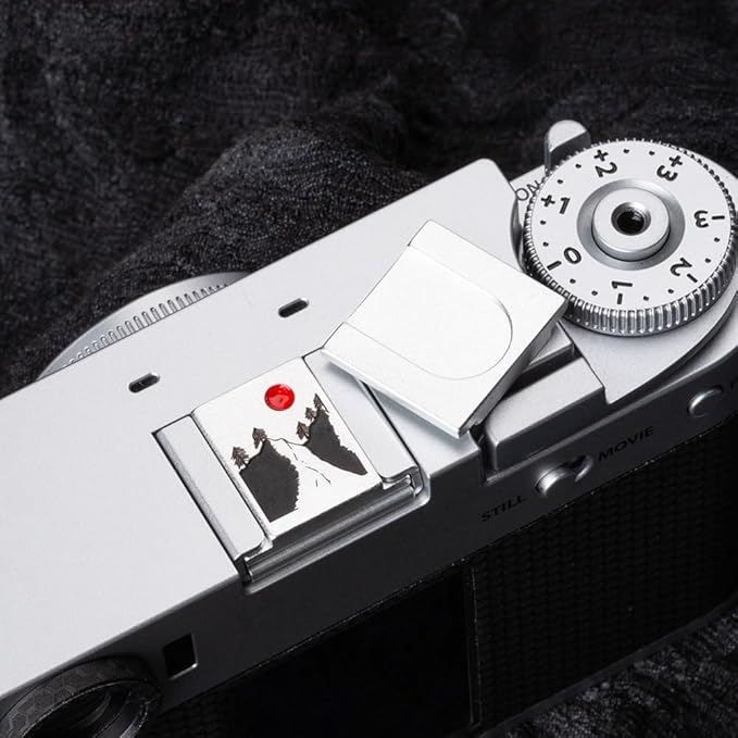 Camera Metal Hot Shoe Cover Protector Cap Compatible for Fujifilm XPro3 XPro2 XT4 XT3 XT2 XT30 XT20 XE5 XE3 XT200 X100V X-Half (Aluminum alloy-sunrise01)