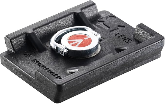 Manfrotto 200LT-PL Technopolymer & Fiber Glass Rectangular Light Quick Release Plate,Black,4 x 1.7 x 2.1