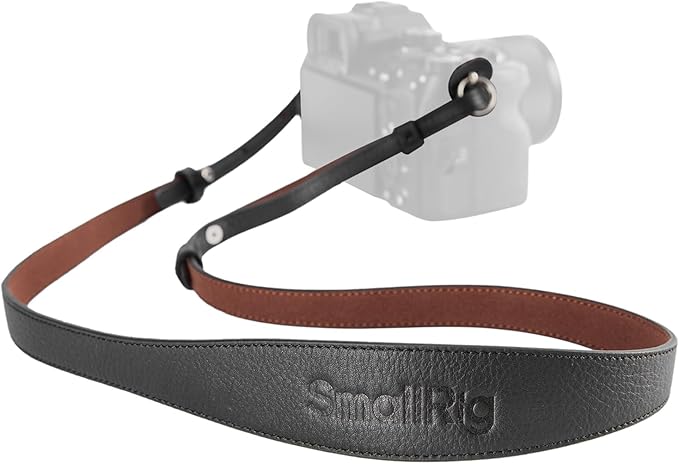 SMALLRIG Universal Leather Camera Neck Shoulder Strap for DSLR, Adjustable 100 to 110cm (39 to 43in), Max Load 10kg (22lb)