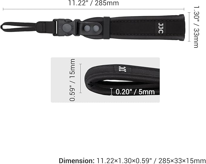 Upgraded Quick Release Soft Neoprene Camera Hand Wrist Grip Strap with Sliding Lock for Canon EOS R5 R6 Mark III II R1 R RP R3 ZR Z5II Z6III Z6II Z50II Z9 P1100 A1 II A9III XM5 XT50 GFX100RF S1R II