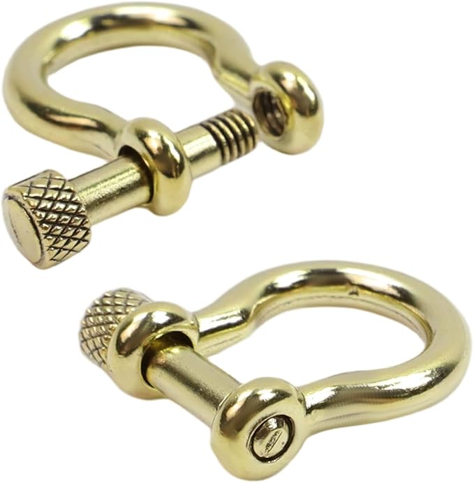 Semetall Screw Pin Anchor Shackle,10 PCS D Ring Shackle for Rigging, Lifting, Tow Strap, and Steel Wire Rope(15mm or 3/8")