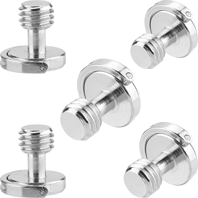 3/8 Inch Male Mounting Screw Adapter Quick Release Screw with D-Ring.-5 PCS.