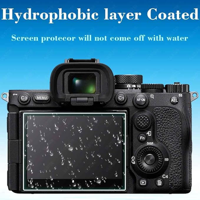 ULBTER Screen Protector for Sony Alpha A7V A7 V A7R V 7R V A7RV A7M5 Camera & Hot Shoe Cover, 0.3mm 9H Hardness Tempered Glass Cover Anti-Scrach Anti-Fingerprint Anti-Bubble [3 Pack]