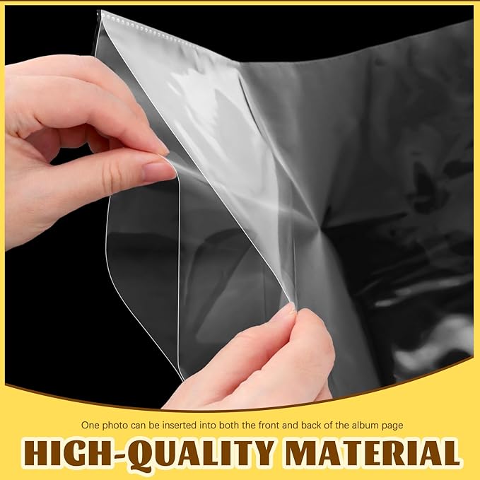 VOKOY 50 Pack 8" x 10" Clear Photo Sleeves for 3 Ring Binder, Double Sided 1-Pocket Sheet Protectors Archival Photo Album Refill Pages Storage Pockets Organizer, 100 Pockets
