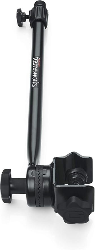 Gator Frameworks Adjustable Clamp-On Angled Mini Interlocking Design 16 Inch Boom Arm (GFW-MIC-CLMPBM16)