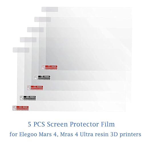 LANEKGU 5PCS Wear-Resistant Leak-Proof Screen Protector Film for Elegoo Mars 4, Mars 4 Ultra Resin LCD 3D Printers